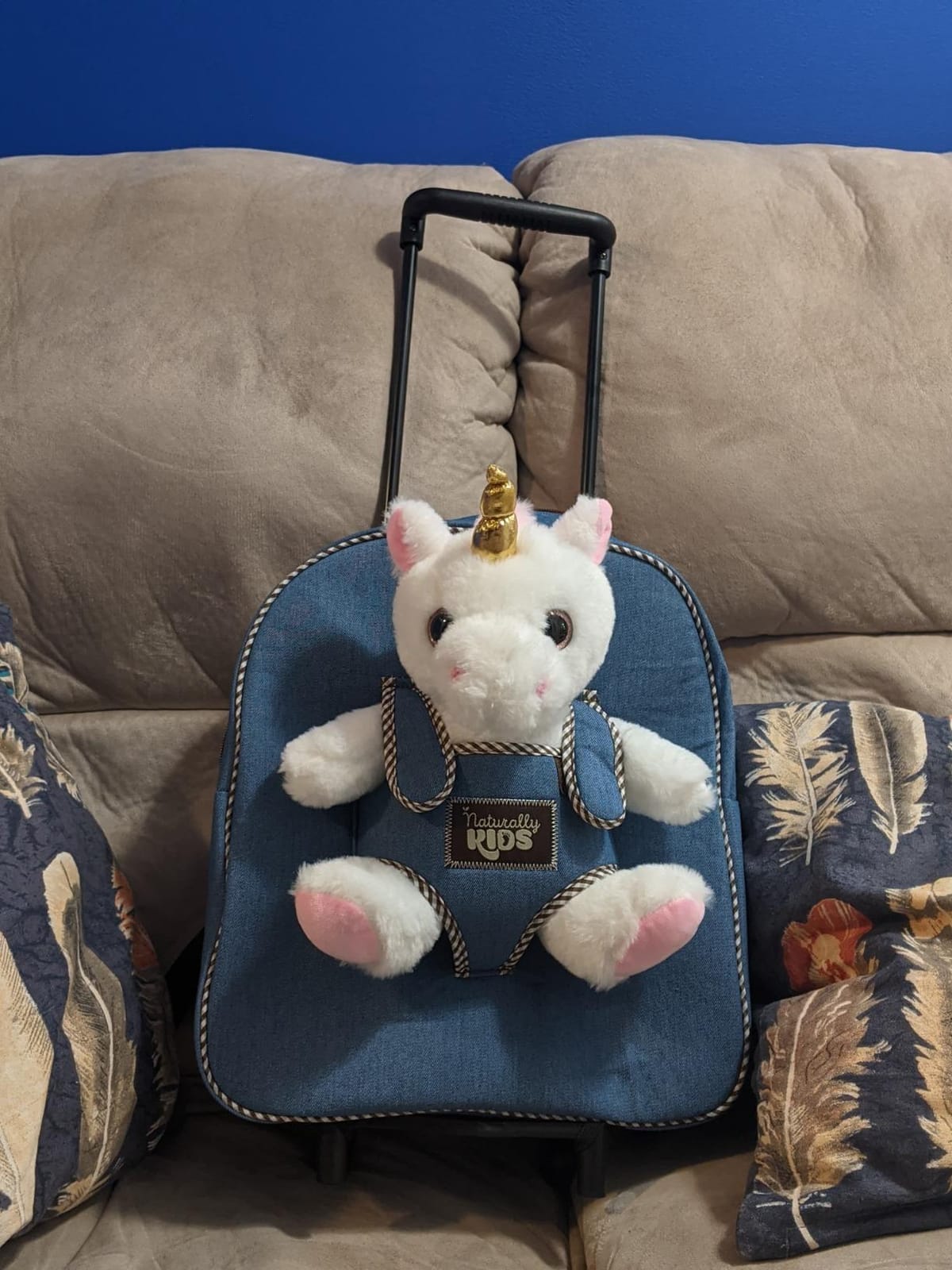 Naturally KIDS Toddler Suitcase w. Plush Unicorn Toy, Kids Gift 3-9 customer photo 2