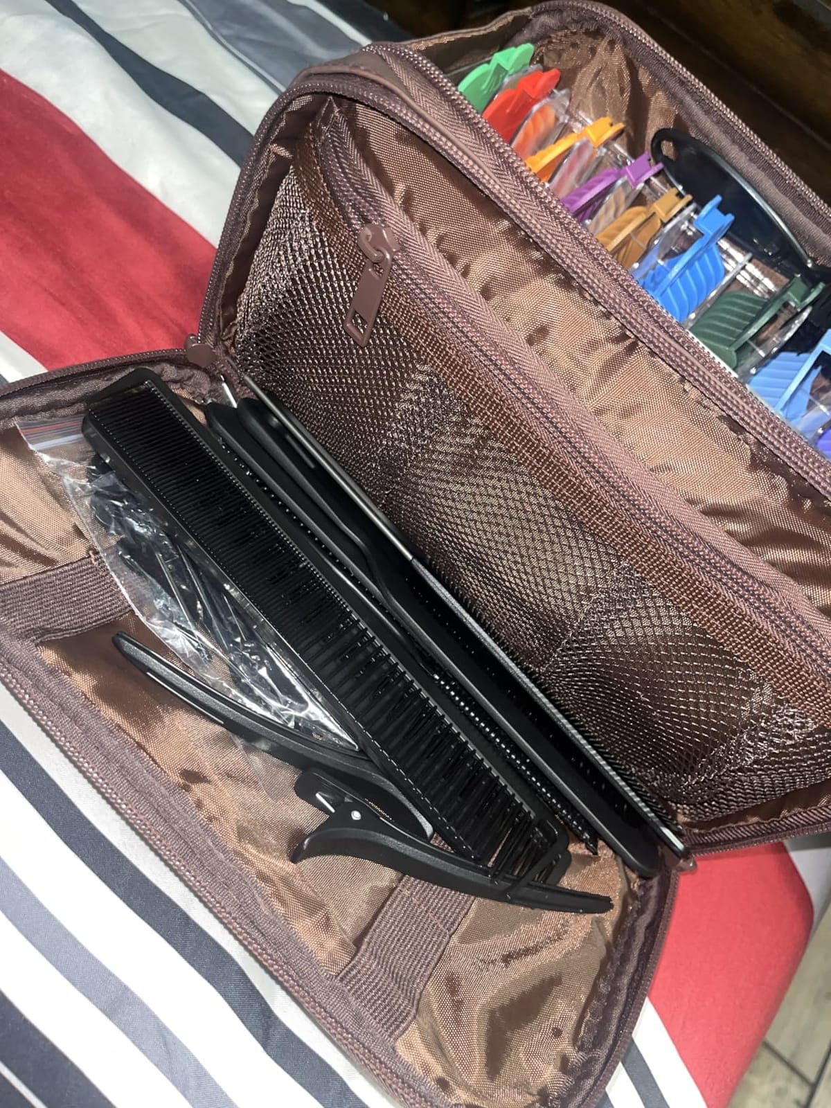 PAVILIA Toiletry Bag for Men, Travel Essentials Shaving Dopp Kit, Mens Travel Bag Toiletries Organizer Case for Grooming, PU Leather Water Resistant Cosmetic Bag Pouch (Dark Brown) customer photo 1