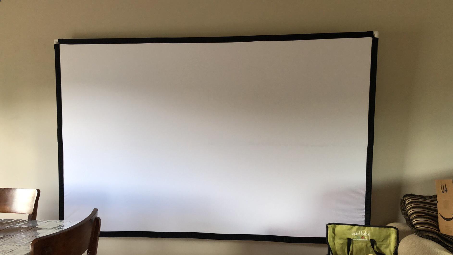 Portable Projector Screen Stand Outdoor: Movie Projection Screen 80 inch 4K HD16:9 Outside Screen with Carry Bag for Home Theater Backyard Cinema Travel Foldable Anti Crease customer photo 2