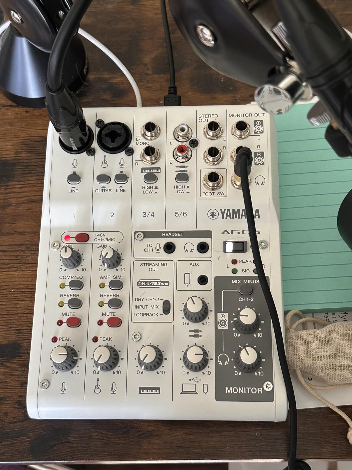 Yamaha AG06MK2 White 6-Channel USB-C Audio Interface & Live Streaming Mixer customer photo 1