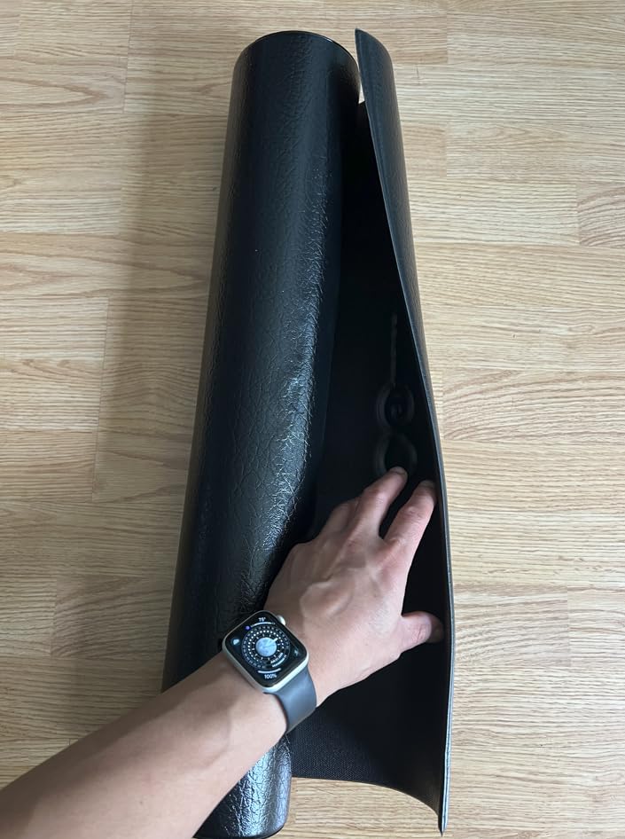 Cycleclub Bike Mat Compatible with Peloton Bike,Elliptical,Treadmill Mat, 6mm Thick, Under Exercise Bike Trainer Pad for Indoor Stationary Spin Bike Gym Equipment Hardwood Floor Carpet Protector customer photo 1