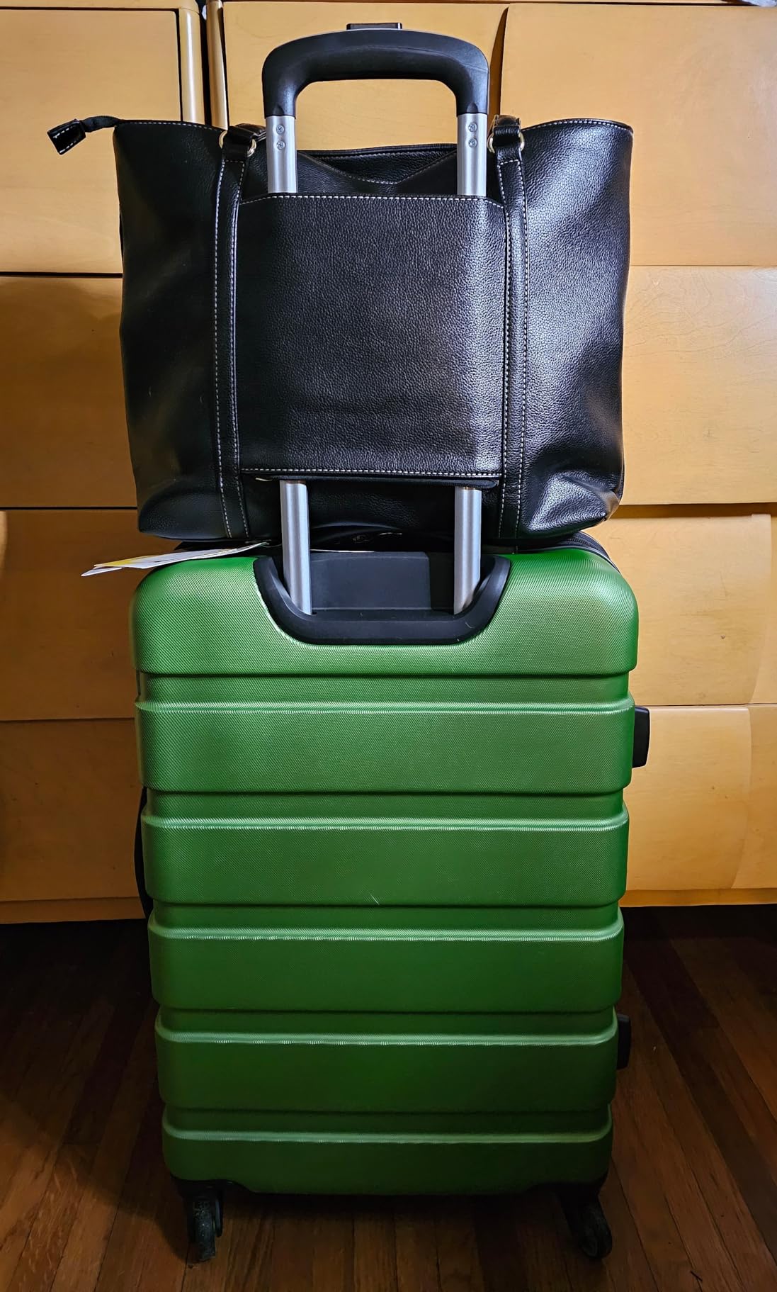 SwissGear 7366 Signature Hardside Expandable Luggage with Spinner Wheels, TSA Lock, Green, Checked-Large 27-Inch customer photo 1