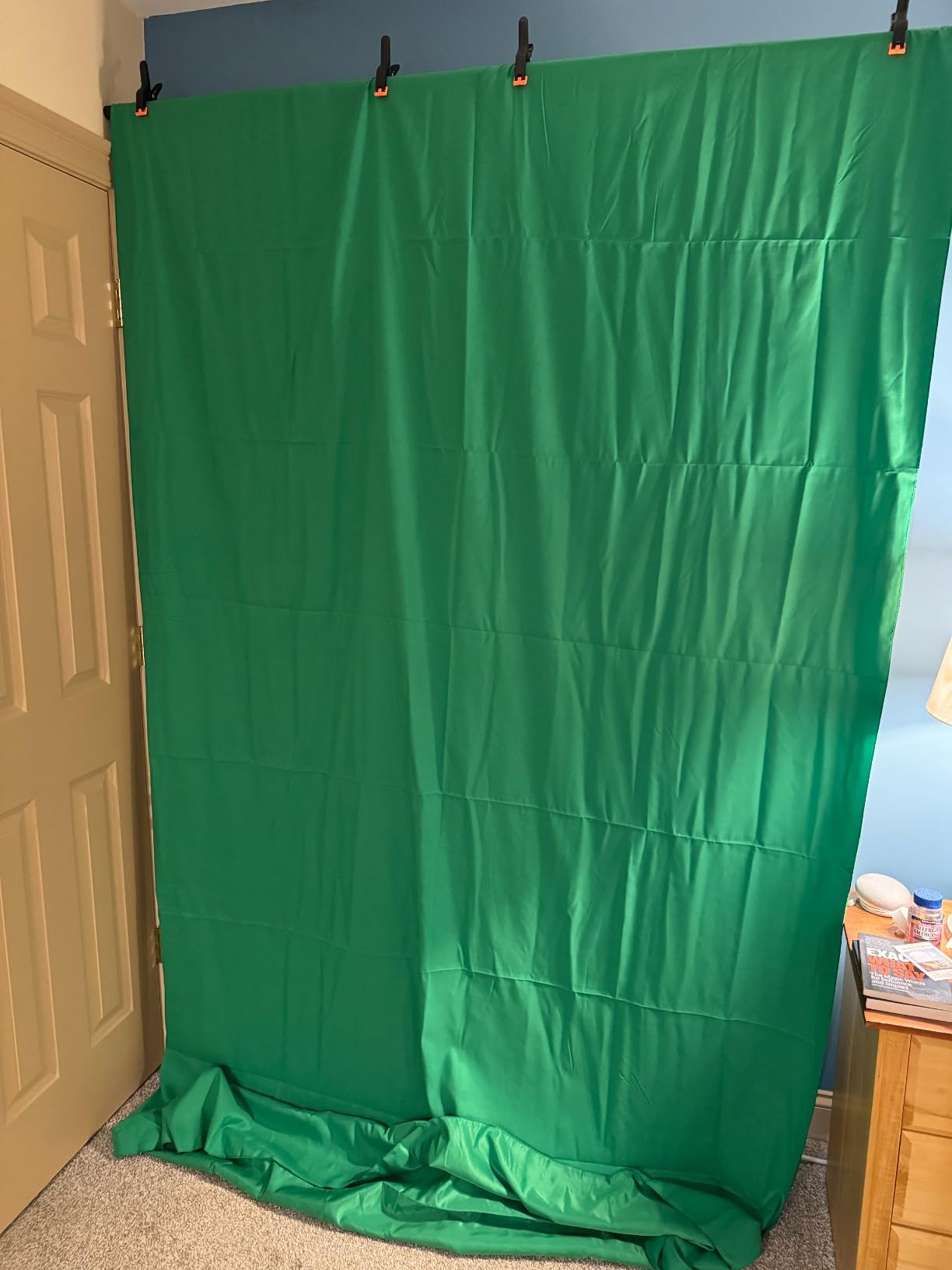 Forlogic Green Screen Backdrop Kit with Stand, 8x5.3ft Portable GreenScreen Background Stand for Streaming Video and Photography Shoots customer photo 1