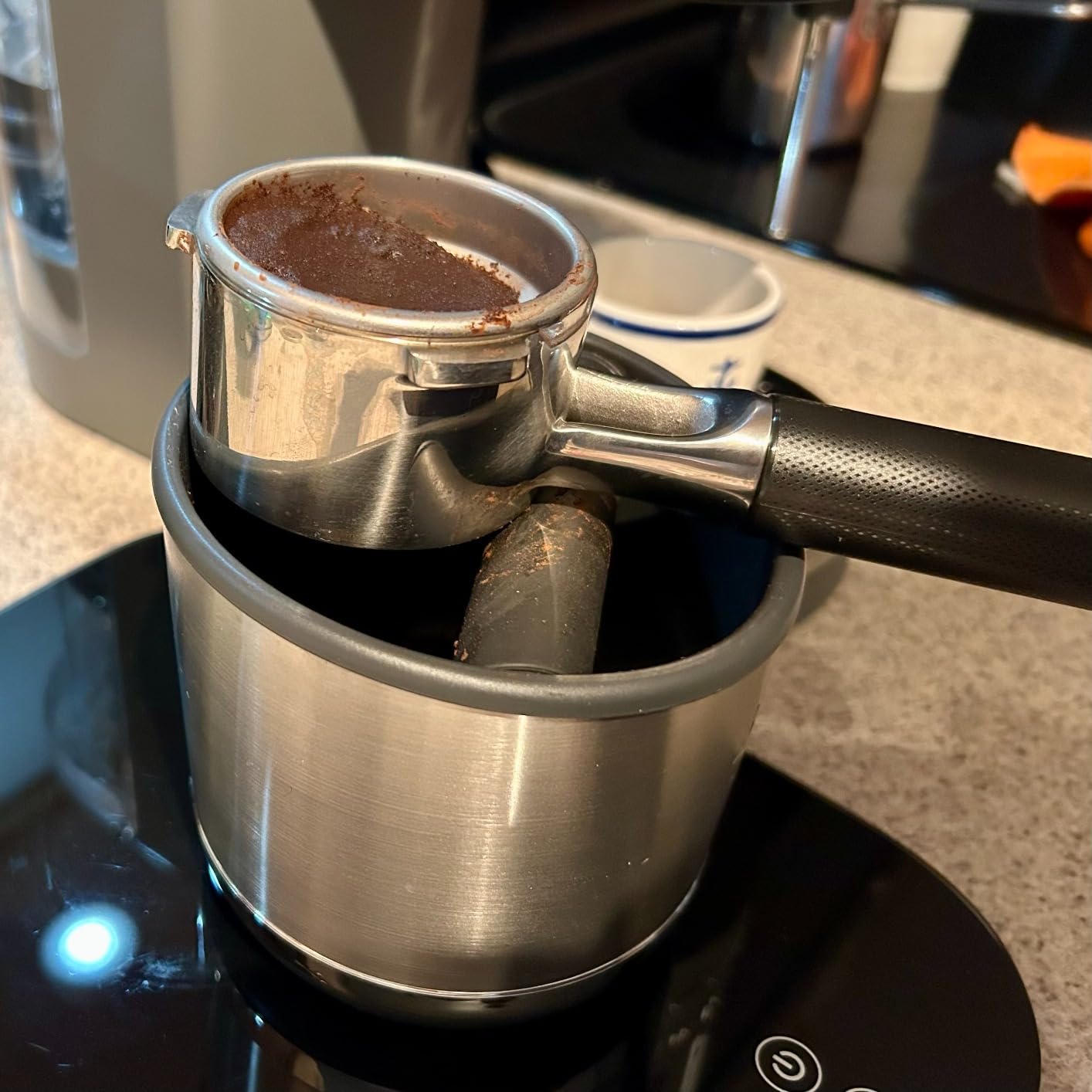Breville BEA501BSS Knock Box 10 Espresso Accessory, Brushed Stainless Steel customer photo 2