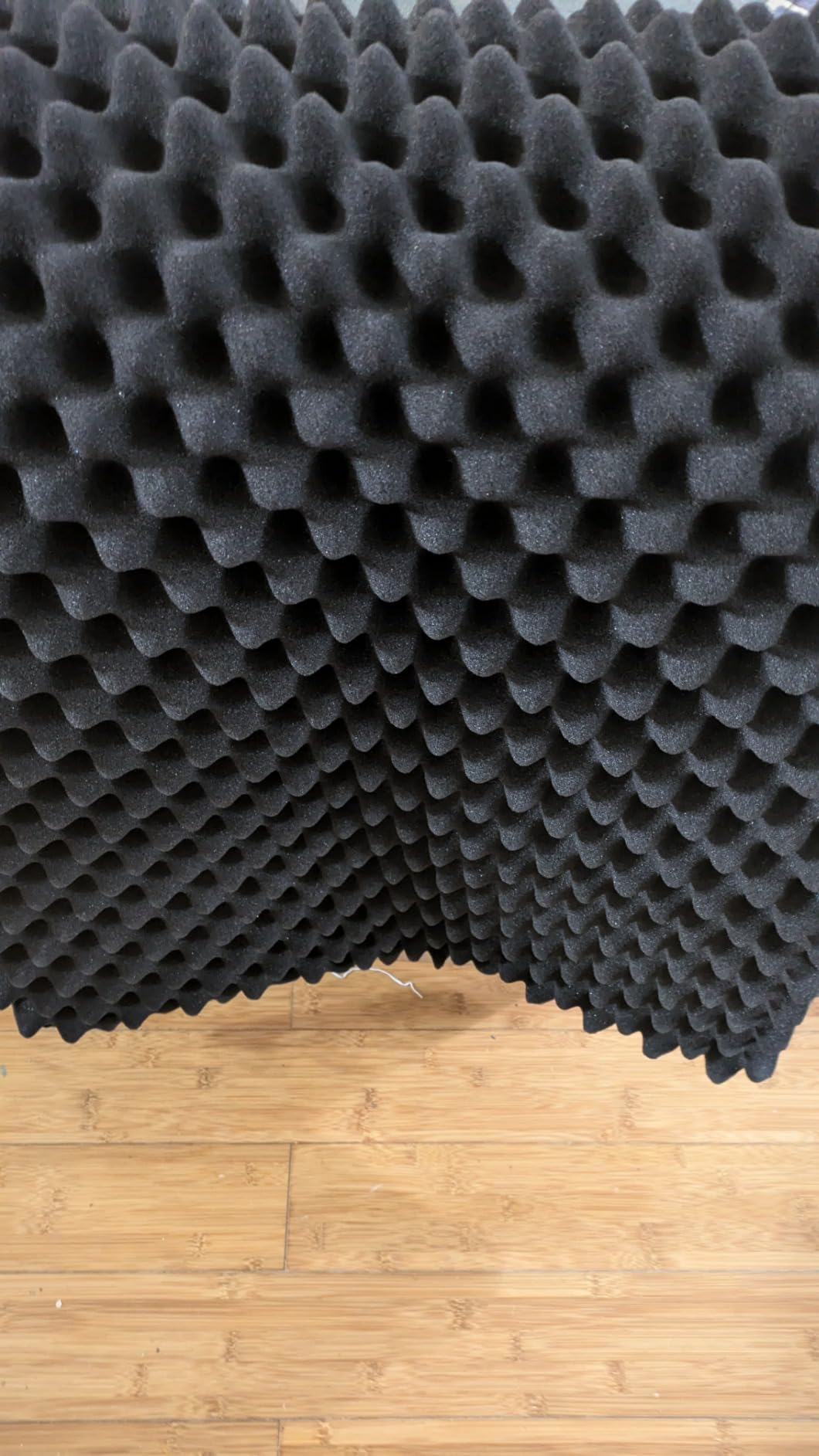 4 Pack Egg Crate Foam Sound Proof Foam Panels for Walls,48''X24''X2'' inch Acoustic Panels, high-Density Fireproof soundproof Wall Panels, Professional Acoustic Treatment (BlacK) customer photo 2