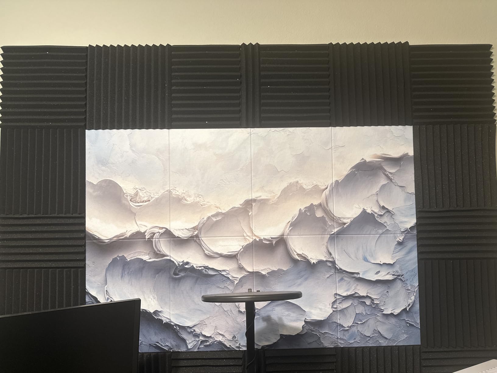 JaneTech 8 Pack Art Acoustic Panels 48x32 Inches Sound Absorbing Panels Acoustic Treatment for Studios, Offices, Theaters, Adhesive Included customer photo 2