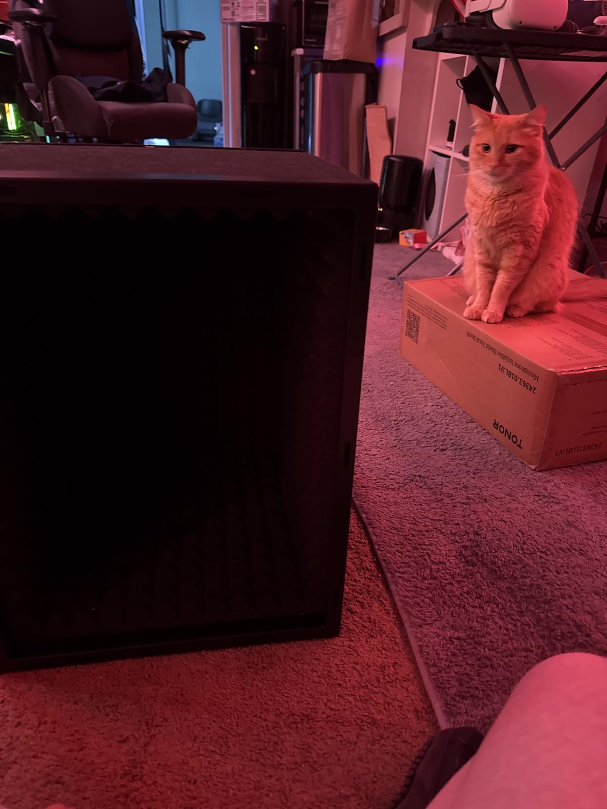 TONOR Microphone Isolation Shield for Studio with Tripod Stand, Vocal Booth customer photo 2