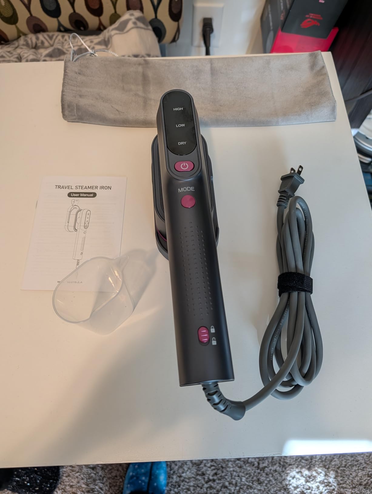 Travel Steamer for Clothes,100-240V Travel Steamer & Iron 2 in 1 with Fast Heat-Up,1200W Portable Handheld Garment Steamer,Travel Size,Large Heat Panel,Fabric Quick Wrinkle Remover for Global & Europe customer photo 2