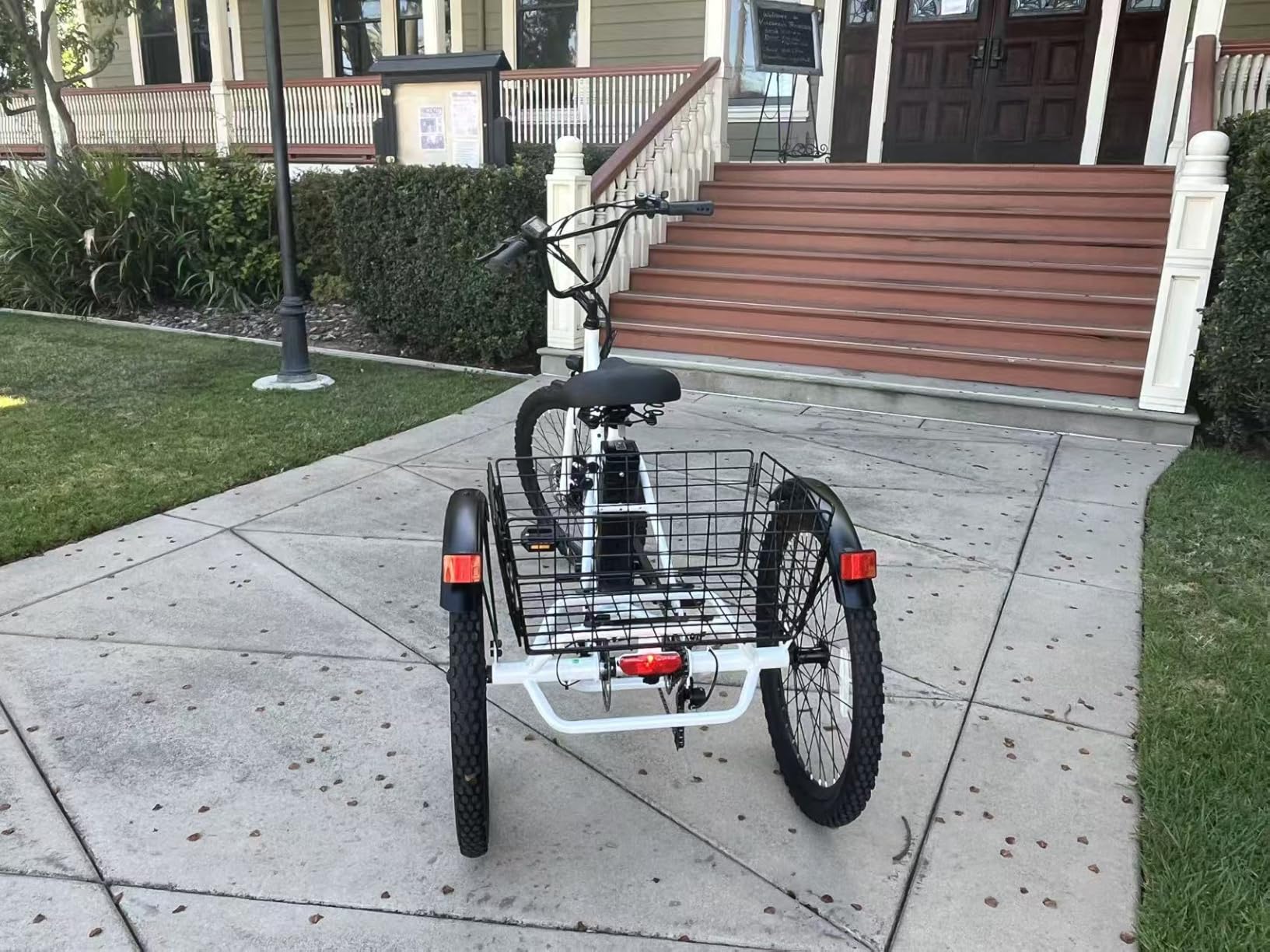 ANCHEER Electric Tricycle for Adults, Peak 600W Folding Electric Trike, 24