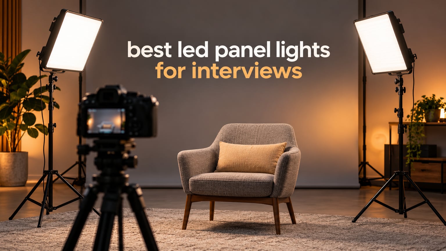 best led panel lights for interviews